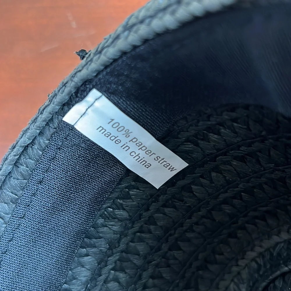 Fedora Hat Men’s 100% paper straw color gray excellent preowned condition